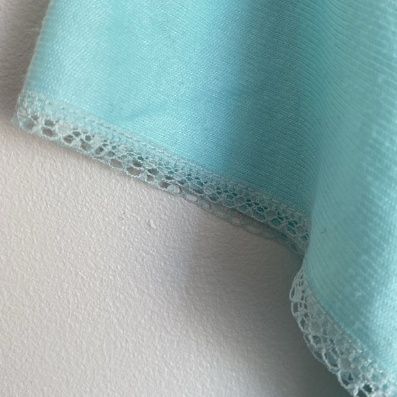 🦋Tradition vintage women’s nightgown aqua polyester size large. - Picture 9 of 12